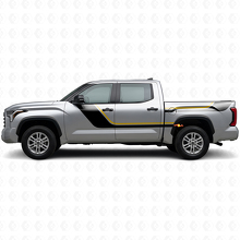 Kit de vinilo con franjas dobles para puertas y laterales traseros para Toyota Tundra 2022+ 2