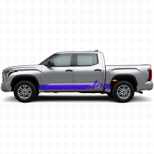 Mountains Style Stripes Rocker Panel Vinyl Decal Kit for Toyota Tundra 2022+_2