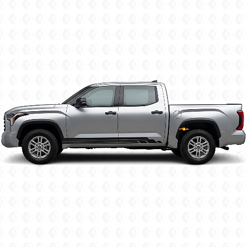 Kit de adhesivos de vinilo para paneles laterales con franjas curvas para Toyota Tundra 2022+