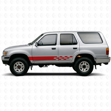 Checkered Stripes Rocker Panel Vinyl Decal for Toyota 4Runner 1989-1995 3