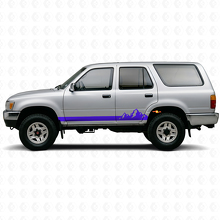 Mountains Thin Stripes Rocker Panel Vinyl Decal for Toyota 4Runner 1989-1995 2