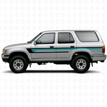 Vinilo de calcomanía lateral de puerta con triple raya para Toyota 4Runner 1989-1995 2