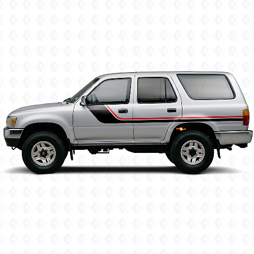 Jeu de décalcomanies latérales à bandes jumelles pour Toyota 4Runner 1989-1995
