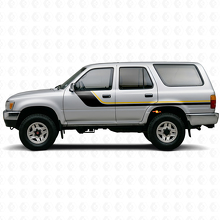 Jeu de décalcomanies latérales à bandes jumelles pour Toyota 4Runner 1989-1995 2