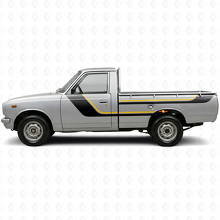 Twin Stripes Door and Rear Side Vinyl Decal Kit for Toyota Hilux 1968-1972 2