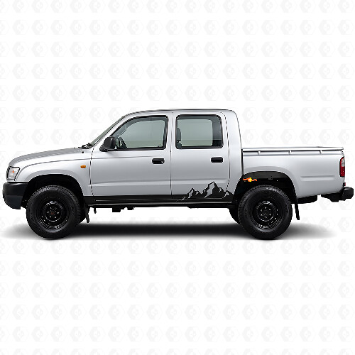 Mountains Thin Stripes Rocker Panel Vinyl Decal for Toyota Hilux 1997-2004 1