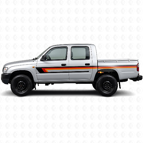 Decal Vinyl à Rayures Triples pour Porte de Toyota Hilux 1997-2004