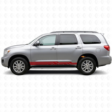 Vinyle Autocollant de Bas de Caisse à Rayures Entrelacées pour Toyota Sequoia 2007-2022 3