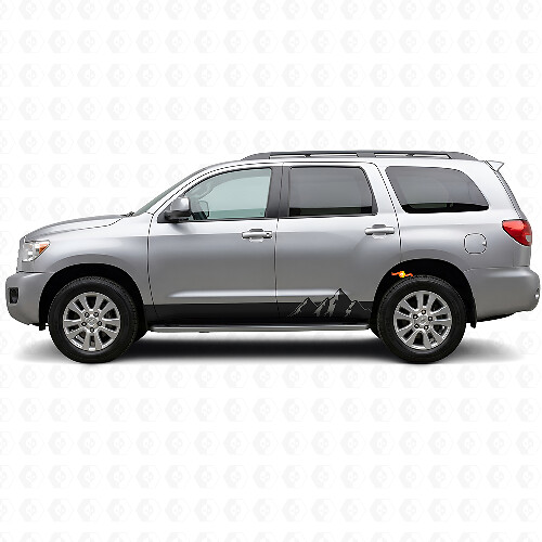 Mountains Wide Stripes Rocker Panel Vinyl Decal for Toyota Sequoia 2007-2022