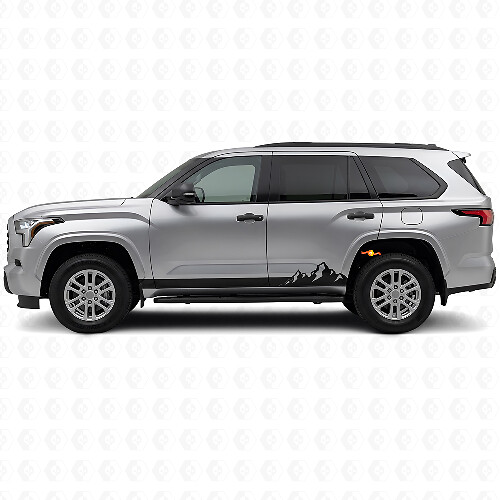 Mountains Thin Stripes Rocker Panel Vinyl Decal for Toyota Sequoia 2022+