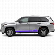 Mountains Thin Stripes Rocker Panel Vinyl Decal for Toyota Sequoia 2022+ 2