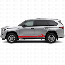 Mountains Thin Stripes Rocker Panel Vinyl Decal for Toyota Sequoia 2022+ 3