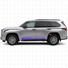 Checkered Curved Stripes Rocker Panel Vinyl Decal for Toyota Sequoia 2022+ 2