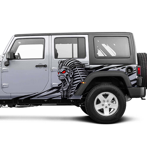 Angry Pharaoh Side Vinyl Decal Kit for Jeep Wrangler Unlimited