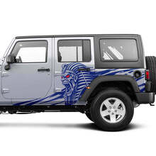 Angry Pharaoh Side Vinyl Decal Kit for Jeep Wrangler Unlimited_2