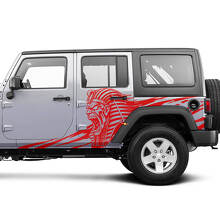 Angry Pharaoh Side Vinyl Decal for Jeep Wrangler Unlimited 3