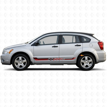 Autocross Flag Side Stripes Vinyl Decal for Dodge Caliber 2007-2012 3