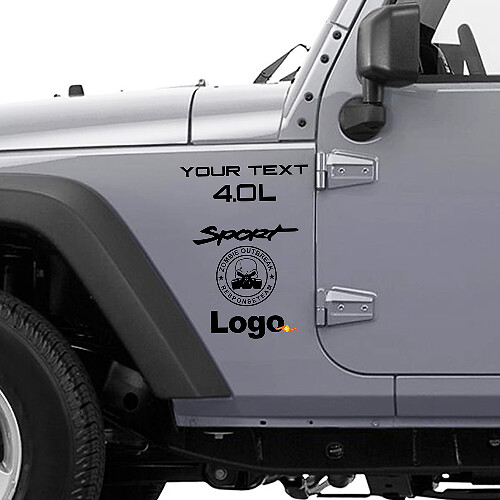 Kit d’autocollants en vinyle Équipe d’intervention en cas d’épidémie de zombies pour Jeep Wrangler Rubicon