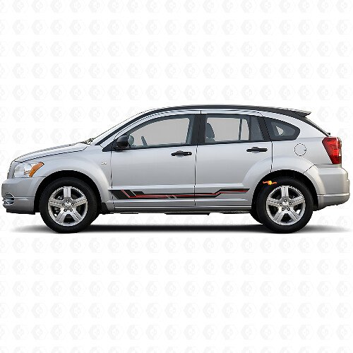 Vinyle autocollant de bas de caisse à bandes courbes pour Dodge Caliber 2007-2012