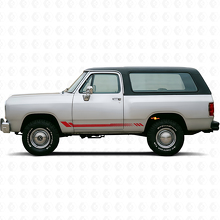 Honeycomb Stripes Side Vinyl Decal for Dodge Ramcharger 1974-1993 3