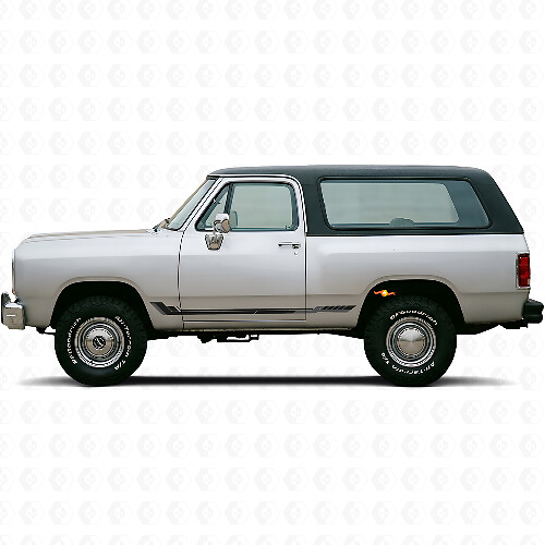 Racing Style Side Stripes Vinyl Decal for Dodge Ramcharger 1974-1993 1