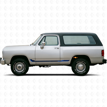 Racing Style Side Stripes Vinyl Decal for Dodge Ramcharger 1974-1993 2