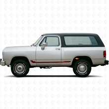 Racing Style Side Stripes Vinyl Decal for Dodge Ramcharger 1974-1993 3