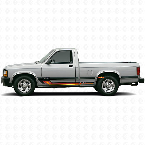 Adhesivo de vinilo con franjas laterales estilo vintage para Dodge Dakota 1987-1996 1