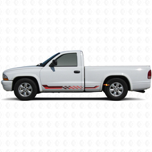 Checkered Flag Side Stripes Vinyl Decal for Dodge Dakota 1997-2004 3