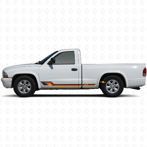 Autocollant en vinyle rayures latérales style vintage pour Dodge Dakota 1997-2004 1