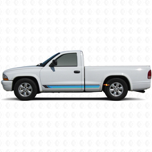 Vintage Straight Stripes Side Vinyl Decal for Dakota 1997-2004 2