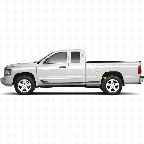 Autobarn Racing Style Side Stripes Vinyl Decal for Dodge Dakota 2005-2011 1