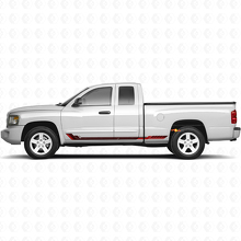 Autobarn Racing Style Side Stripes Vinyl Decal for Dodge Dakota 2005-2011 3