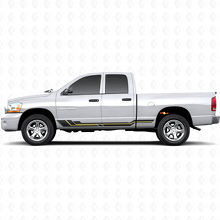 Curved Stripes Rocker Panel Vinyl Decal for Dodge Ram 1500 2002-2008 2