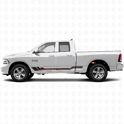 Vinyle autocollant décoratif pour bas de caisse à bandes courbées pour Dodge Ram 1500 2011-2018 1