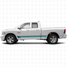 Vintage Straight Stripes Side Vinyl Decal for Ram 1500 2011-2018 2