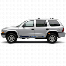Autocross Flag Side Stripes Vinyl Decal for Dodge Durango 1998-2003 2