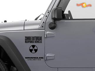 Jeep Rubicon Wrangler Zombie Outbreak Response Team Wrangler Decal kit#9