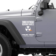 Zombie Outbreak Response Vehicle Vinyl Decal for Jeep Wrangler Rubicon 2