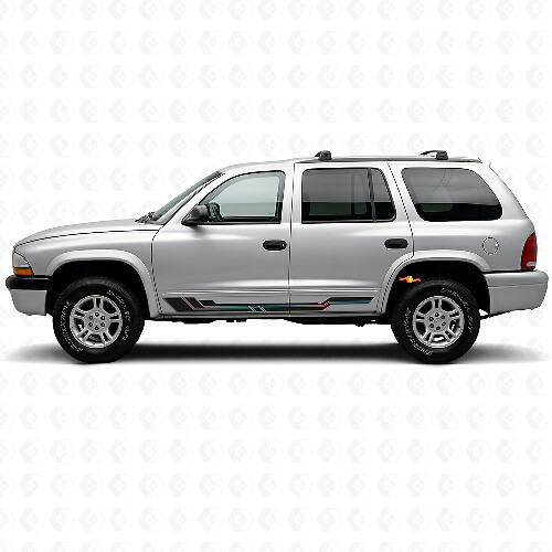 Vinyle autocollant de bas de caisse à rayures courbes pour Dodge Durango 1998-2003 1