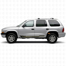 Vinyle autocollant de bas de caisse à rayures courbes pour Dodge Durango 1998-2003 2