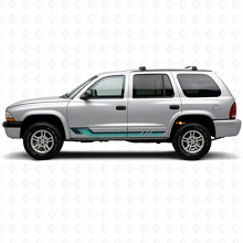Vinyl Decal with Vintage Style Side Stripes for Dodge Durango 1998-2003 2