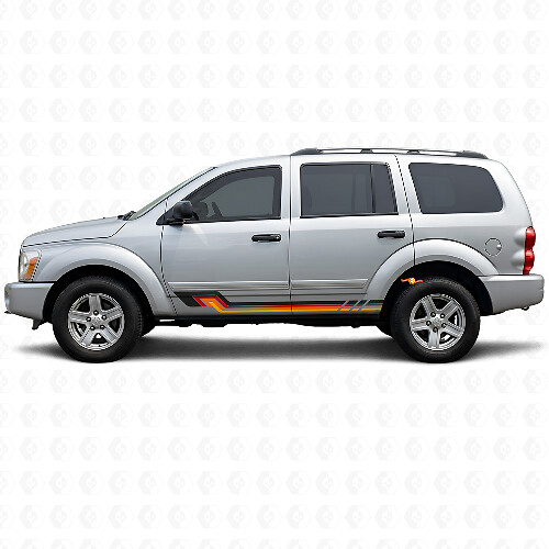 Vinyl Decal with Vintage Style Side Stripes for Dodge Durango 2004-2009