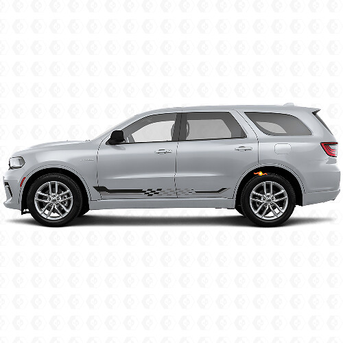 Autocross Flag Side Stripes Vinyl Decal for Dodge Durango 2011+ 1