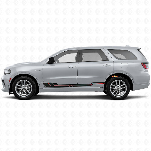 Curved Stripes Rocker Panel Vinyl Decal for Dodge Durango 2011+ 1