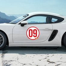 Heritage Design Door Side Number Vinyl Decal Sticker Kit For Porsche 718 Cayman 3