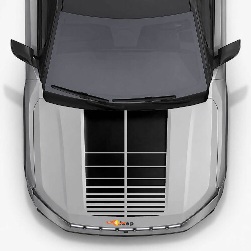 Vinyl Decals for Jeep Compass 2026 with Twin Stripes Hood 1