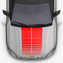 Vinyl Decals for Jeep Compass 2026 with Twin Stripes Hood 2