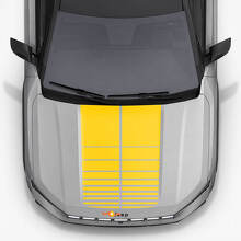 Vinyl Decals for Jeep Compass 2026 with Twin Stripes Hood 3
