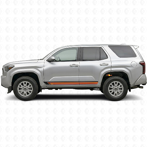 Vintage Straight Stripes Side Vinyl Decal for Toyota 4Runner 2024+